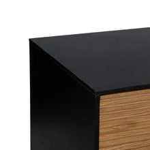 Laden Sie das Bild in den Galerie-Viewer, BLACK-NATURAL SIDEBOARD DM-WOOD 164 X 40 X 75 CM