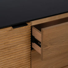 Load image into Gallery viewer, BLACK-NATURAL SIDEBOARD DM-WOOD 164 X 40 X 75 CM