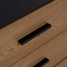 Cargar imagen en el visor de la galería, BLACK-NATURAL SIDEBOARD DM-WOOD 164 X 40 X 75 CM