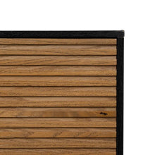 Cargar imagen en el visor de la galería, BLACK-NATURAL SIDEBOARD DM-WOOD 164 X 40 X 75 CM