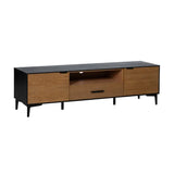 BLACK-NATURAL TV CABINET DM-WOOD 154 X 40 X 44 CM