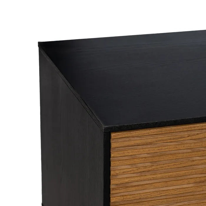 BLACK-NATURAL TV CABINET DM-WOOD 154 X 40 X 44 CM