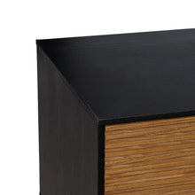 Load image into Gallery viewer, BLACK-NATURAL TV CABINET DM-WOOD 154 X 40 X 44 CM