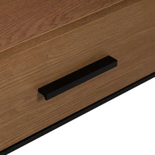 Load image into Gallery viewer, BLACK-NATURAL TV CABINET DM-WOOD 154 X 40 X 44 CM