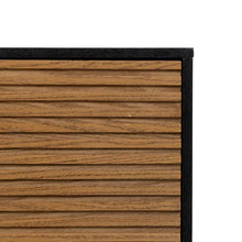 Load image into Gallery viewer, BLACK-NATURAL TV CABINET DM-WOOD 154 X 40 X 44 CM