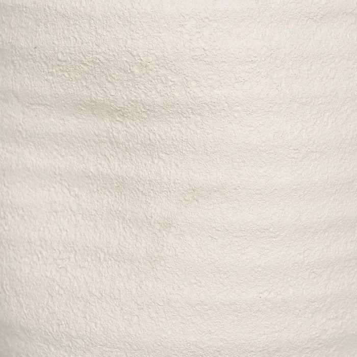 CREAM CERAMIC VASE 14 X 14 X 18 CM