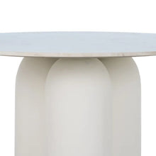 Carica l&#39;immagine nel visualizzatore di Gallery, WHITE MARBLE/WOOD DINING TABLE 120 X 120 X 76 CM
