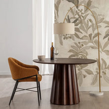 Charger l'image dans la galerie, DINING TABLE BROWN MANGO WOOD ROOM 120 X 120 X 76 CM