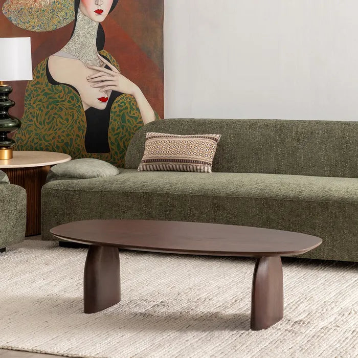 BROWN MANGO WOOD COFFEE TABLE 120 X 60 X 35 CM