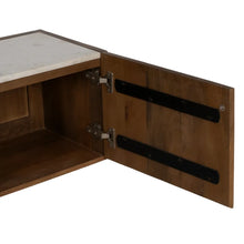 Load image into Gallery viewer, TV STAND WHITE-NATURAL MARBLE/WOOD 200 X 35 X 46 CM