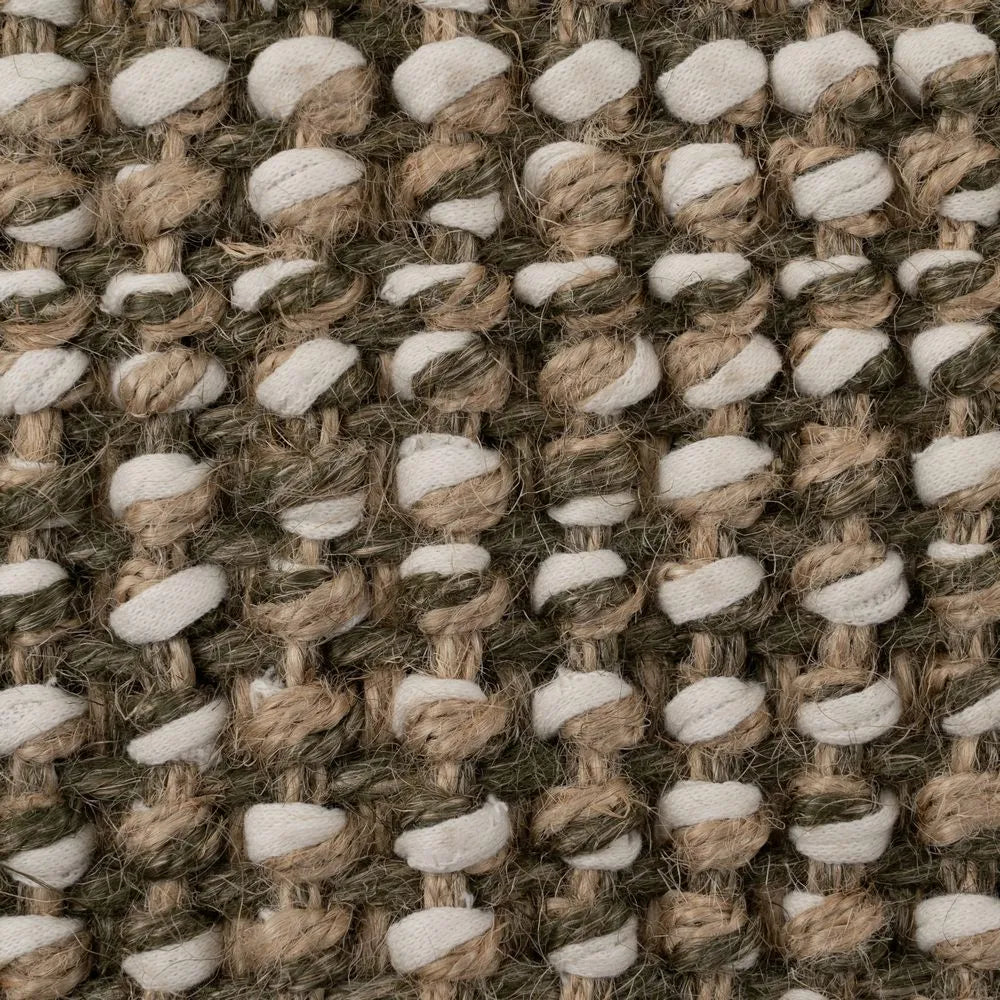 GREEN MARBLED JUTE-COTTON RUG 200 X 300 CM