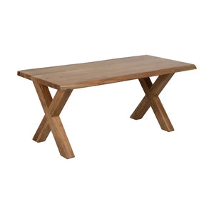 NATURAL ACACIA WOOD DINING TABLE 180 X 90 X 76 CM