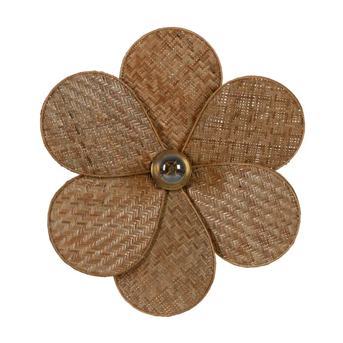 NATURAL FIBER WALL LAMP LIGHTING 43 X 15 X 43 CM