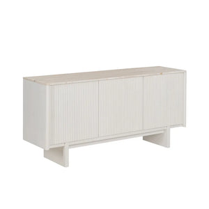 BUFFET WHITE MARBLE/WOOD 159 X 45 X 75 CM