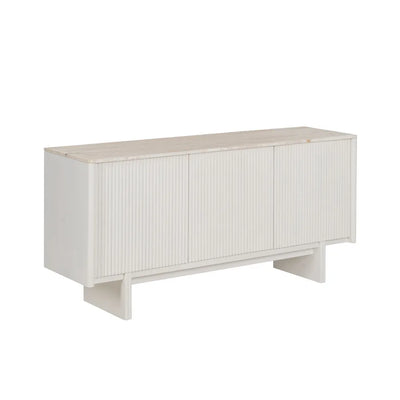 BUFFET WHITE MARBLE/WOOD 159 X 45 X 75 CM