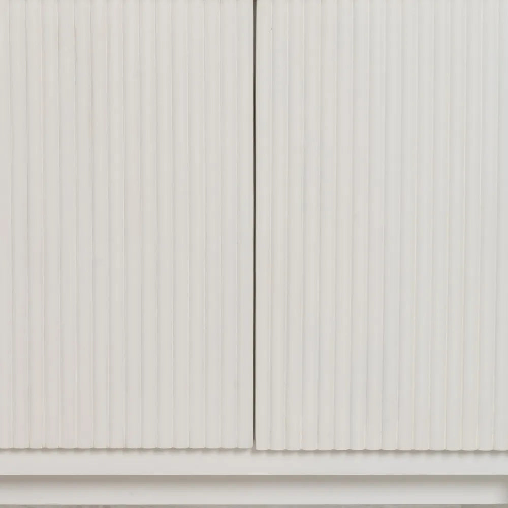 BUFFET WHITE MARBLE/WOOD 159 X 45 X 75 CM