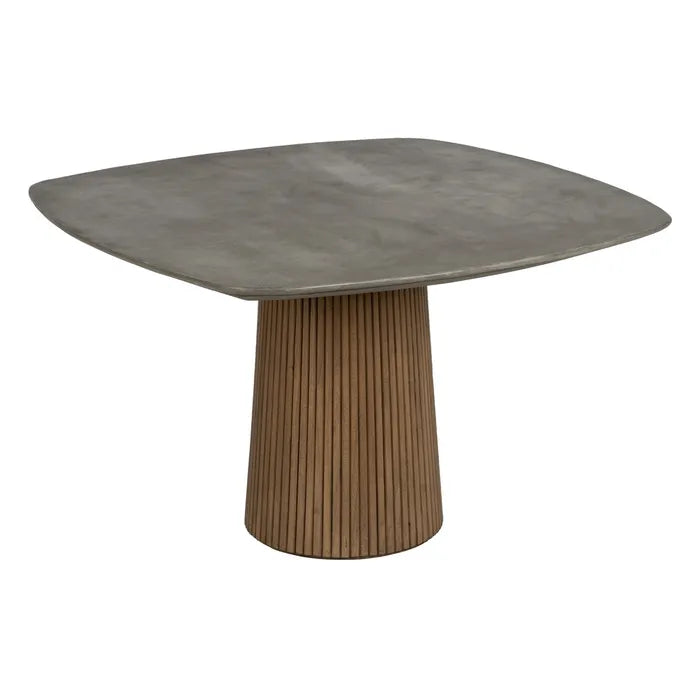 DINING TABLE WOOD-CONCRETE ROOM 120 X 120 X 77 CM