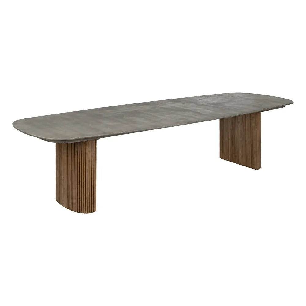 DINING TABLE WOOD-CONCRETE ROOM 300 X 110 X 77 CM