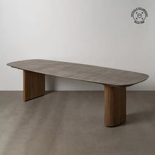 Load image into Gallery viewer, DINING TABLE WOOD-CONCRETE ROOM 300 X 110 X 77 CM