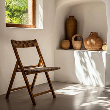 Laden Sie das Bild in den Galerie-Viewer, TEAK CHAIR FOLDING 51 X 60 X 80.50 CM