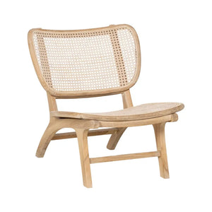 NATURAL RATTAN/WOOD ARMCHAIR 84 X 58 X 74 CM