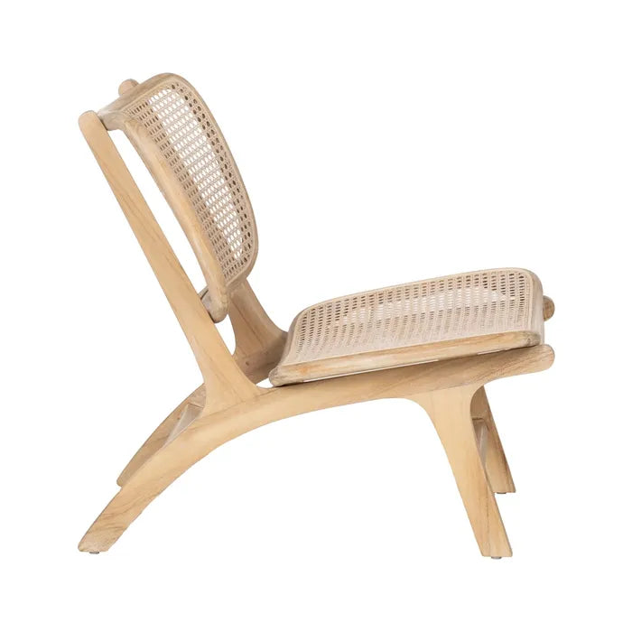 NATURAL RATTAN/WOOD ARMCHAIR 84 X 58 X 74 CM