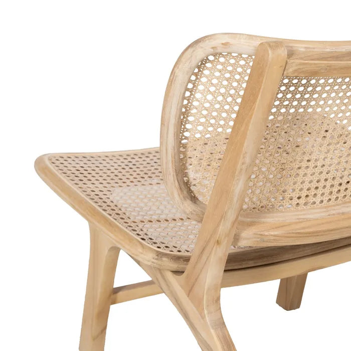 NATURAL RATTAN/WOOD ARMCHAIR 84 X 58 X 74 CM