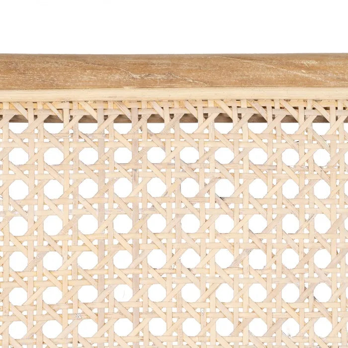 NATURAL RATTAN/WOOD ARMCHAIR 84 X 58 X 74 CM