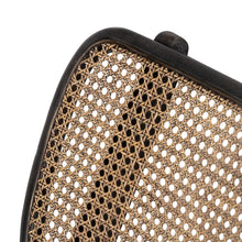 Cargar imagen en el visor de la galería, BLACK RATTAN/WOOD ARMCHAIR 84 X 58 X 74 CM