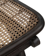 Cargar imagen en el visor de la galería, BLACK RATTAN/WOOD ARMCHAIR 84 X 58 X 74 CM