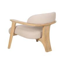 Cargar imagen en el visor de la galería, NATURAL FABRIC-WOOD ARMCHAIR 76 X 73 X 68 CM