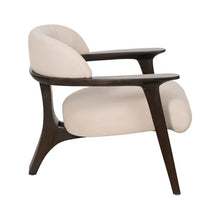 Cargar imagen en el visor de la galería, BLACK FABRIC-WOOD ARMCHAIR 76 X 73 X 68 CM