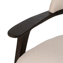 Cargar imagen en el visor de la galería, BLACK FABRIC-WOOD ARMCHAIR 76 X 73 X 68 CM