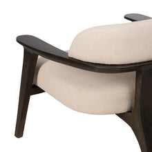 Cargar imagen en el visor de la galería, BLACK FABRIC-WOOD ARMCHAIR 76 X 73 X 68 CM