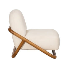 Cargar imagen en el visor de la galería, NATURAL FABRIC-WOOD ARMCHAIR 75 X 85 X 79 CM