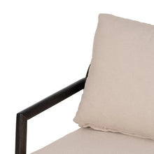 Cargar imagen en el visor de la galería, BLACK FABRIC-WOOD ARMCHAIR 70 X 77 X 72 CM