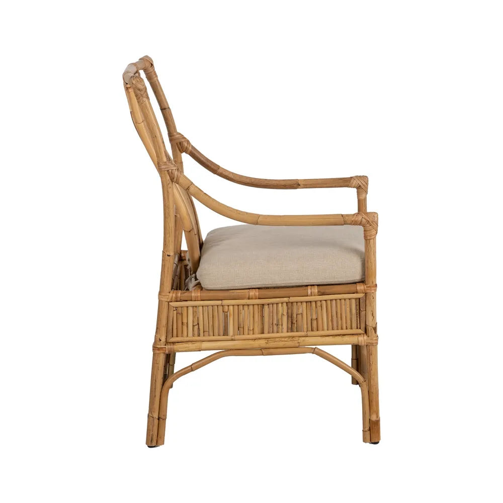 NATURAL RATTAN ARMCHAIR 54 X 65 X 96 CM