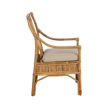 Cargar imagen en el visor de la galería, NATURAL RATTAN ARMCHAIR 54 X 65 X 96 CM