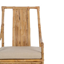 Cargar imagen en el visor de la galería, NATURAL RATTAN ARMCHAIR 54 X 65 X 96 CM
