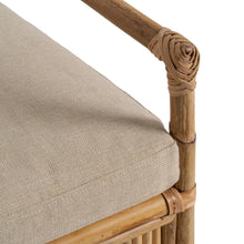 Cargar imagen en el visor de la galería, NATURAL RATTAN ARMCHAIR 54 X 65 X 96 CM