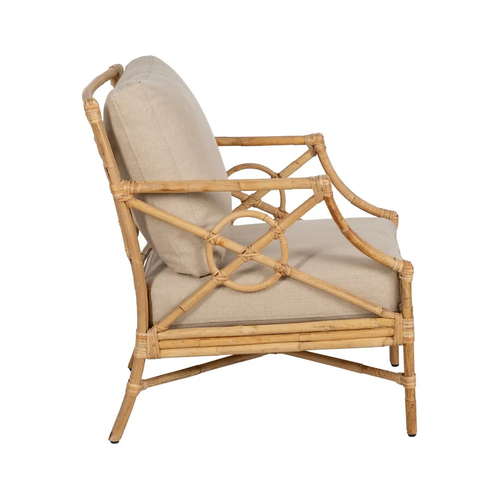 NATURAL RATTAN ARMCHAIR 72 X 78 X 84 CM