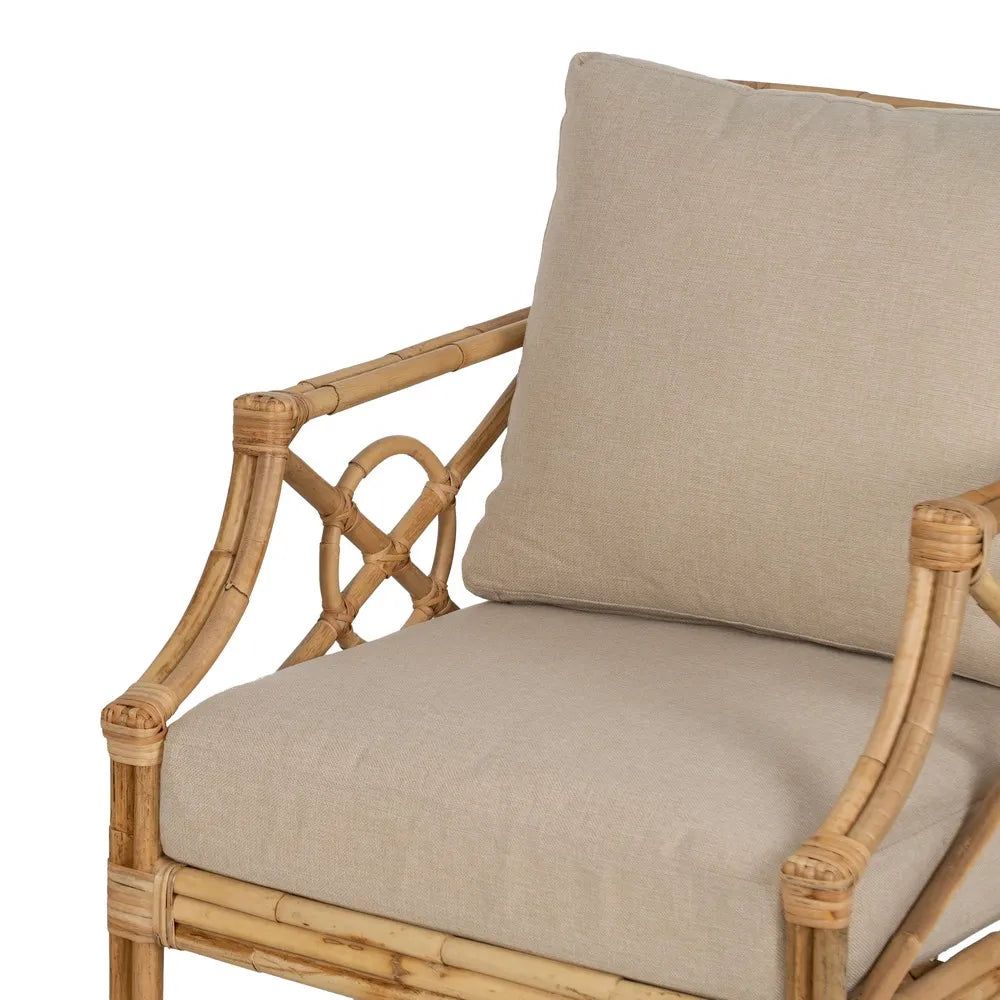 NATURAL RATTAN ARMCHAIR 72 X 78 X 84 CM