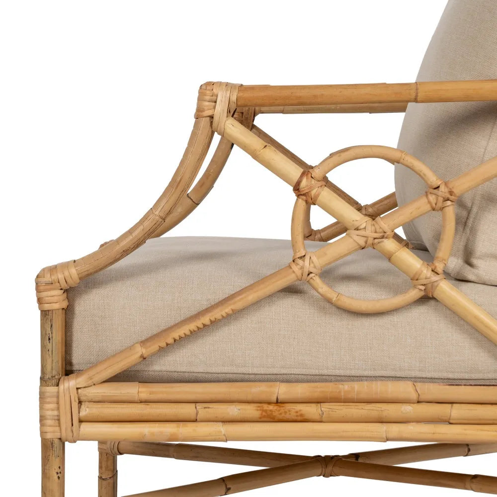 NATURAL RATTAN ARMCHAIR 72 X 78 X 84 CM