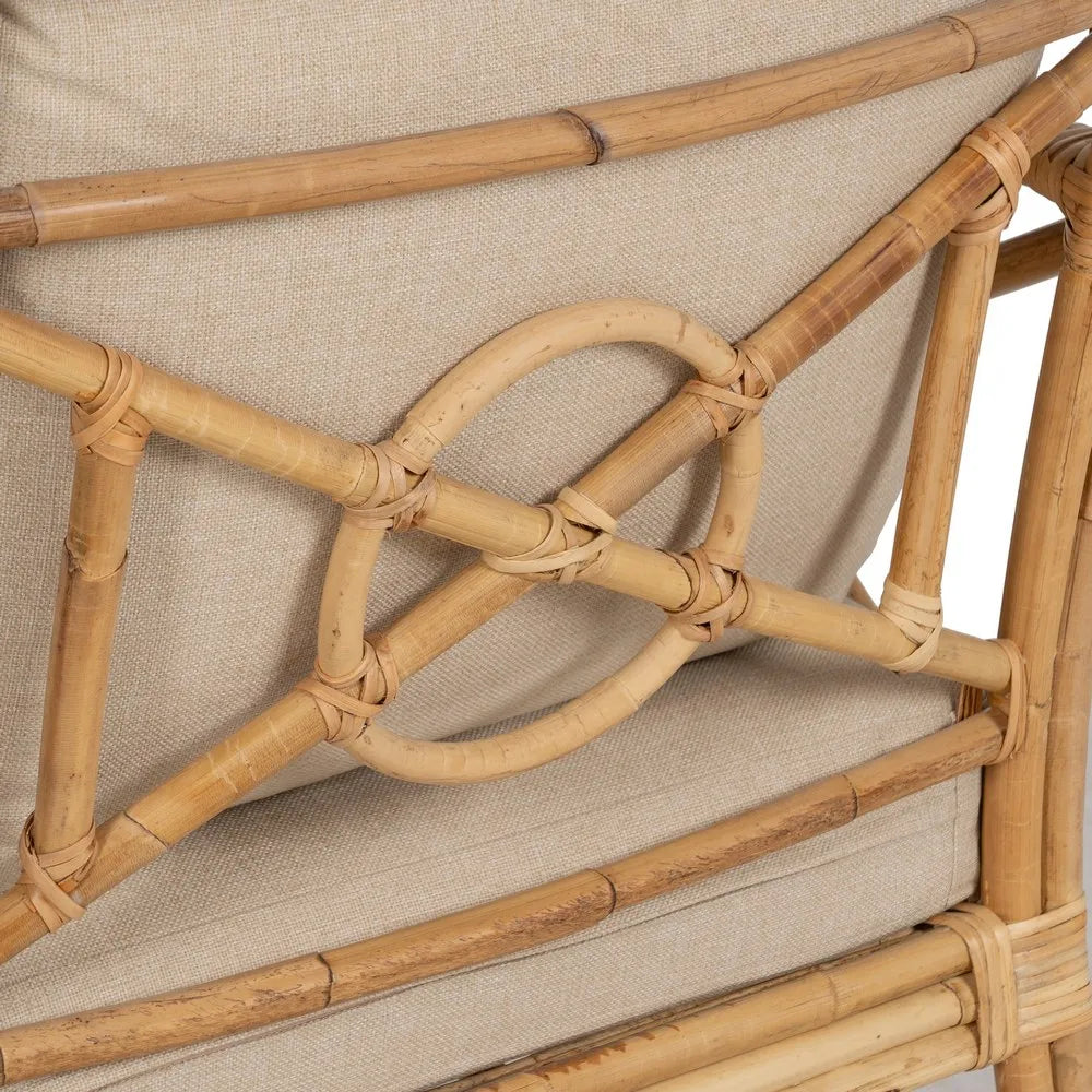 NATURAL RATTAN ARMCHAIR 72 X 78 X 84 CM