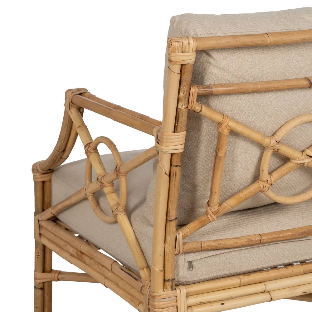 NATURAL RATTAN ARMCHAIR 72 X 78 X 84 CM