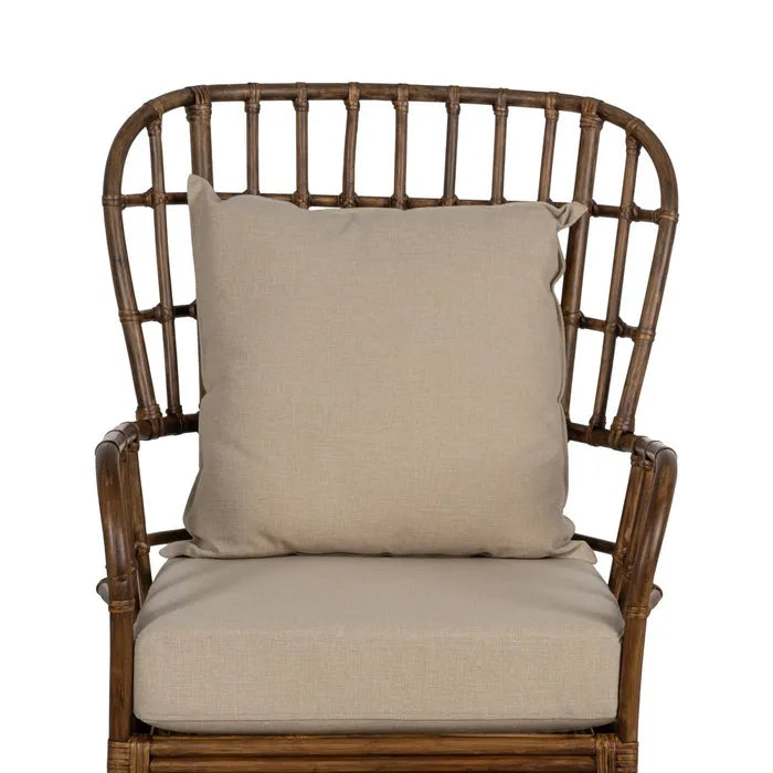 BROWN RATTAN DECORATION ARMCHAIR 82 X 78 X 108 CM