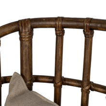 Carica l&#39;immagine nel visualizzatore di Gallery, BROWN RATTAN DECORATION ARMCHAIR 82 X 78 X 108 CM