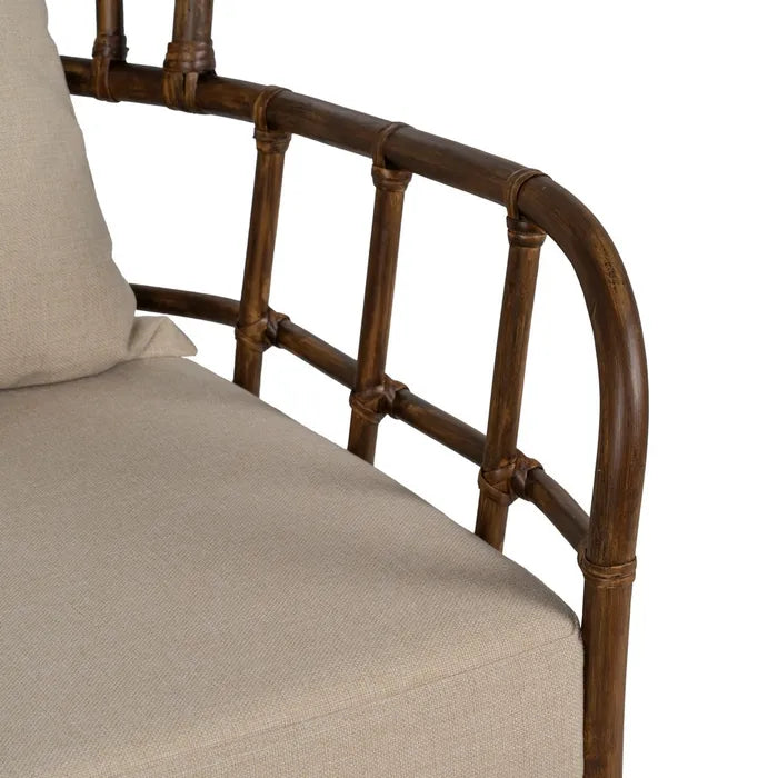 BROWN RATTAN DECORATION ARMCHAIR 82 X 78 X 108 CM