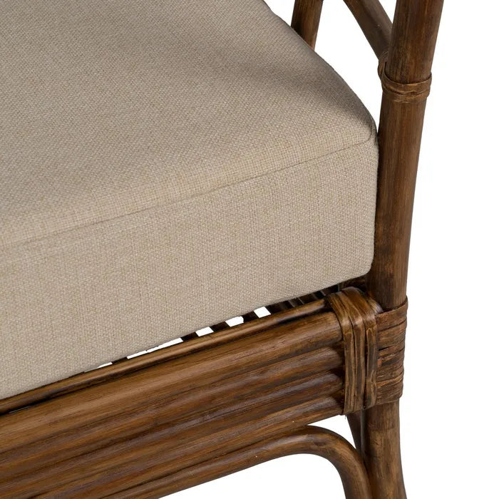 BROWN RATTAN DECORATION ARMCHAIR 82 X 78 X 108 CM