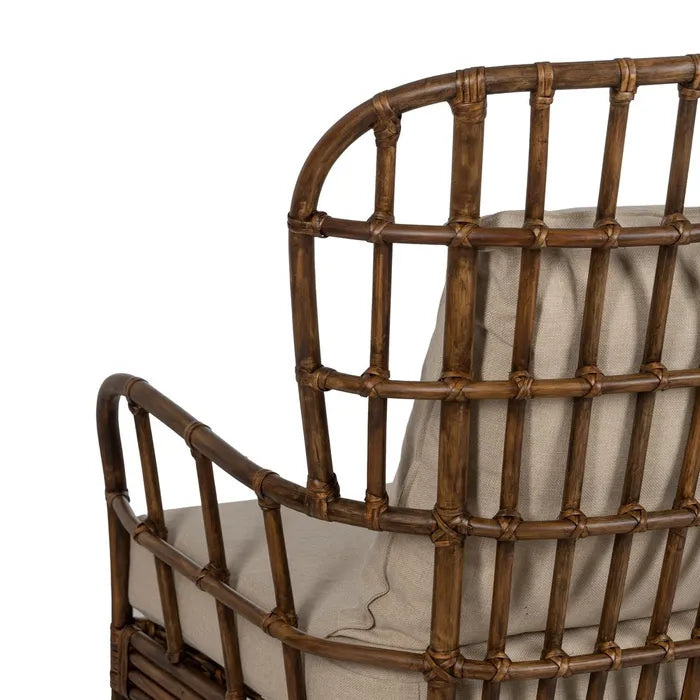 BROWN RATTAN DECORATION ARMCHAIR 82 X 78 X 108 CM